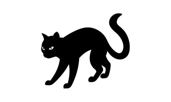 Black Cat Silhouette Art Review for Real Embroidery