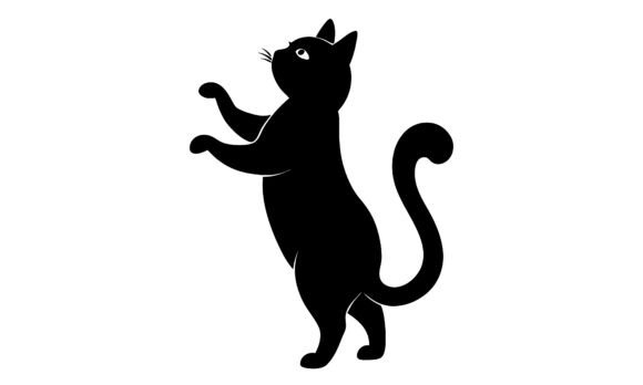 Black Cat Standing Up Vector: A Designer's Review