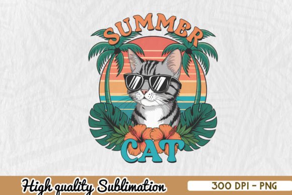 Cool Cat Embracing the Summer Vibes PNG Review
