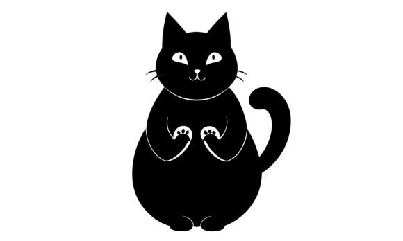 Cute Black Cat Silhouette Vector: A Designer's Review