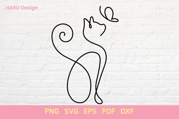 Cute Cat and Butterfly Cat Outline Review