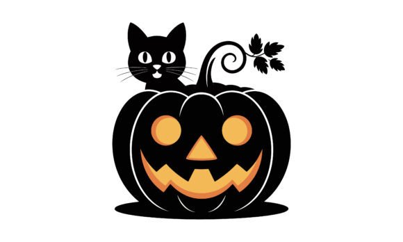 Halloween Cat Emerging from Pumpkin Review