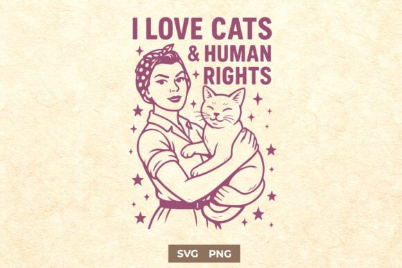 I Love Cats and Human Rights SVG PNG Review