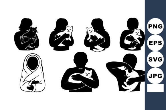 Person Holding Cat Silhouettes: A Designer's Review