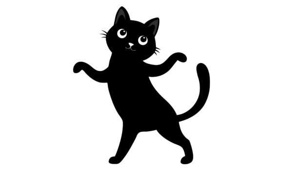 Playful Black Cat Cartoon Vector Review