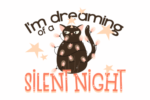 Silent Night Dream, Christmas Lights Cat Review