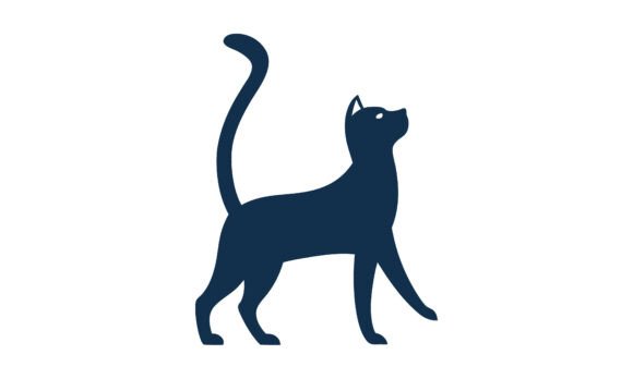 Silhouette of Curious Upward Looking Cat Review