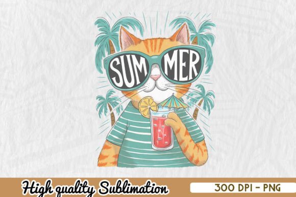 Summer Vibes Funny Cat Sublimation PNG Review