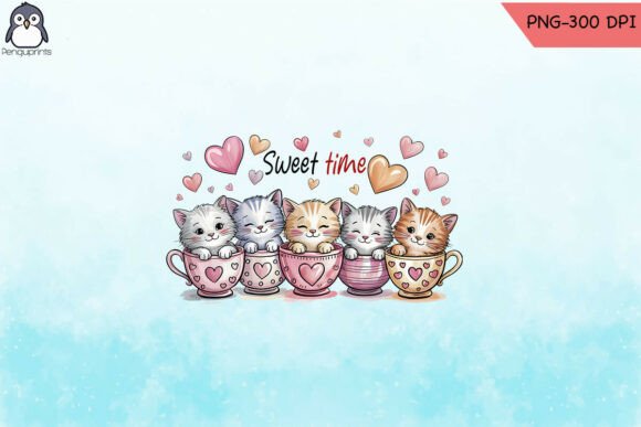 Sweet Time Happy Cat Valentine s PNG Review