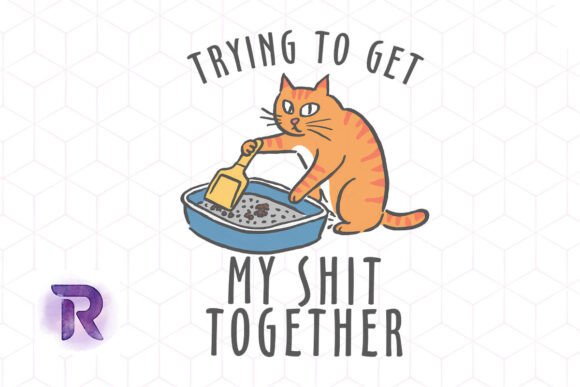 Trying to Get My Things Done Cat PNG Review