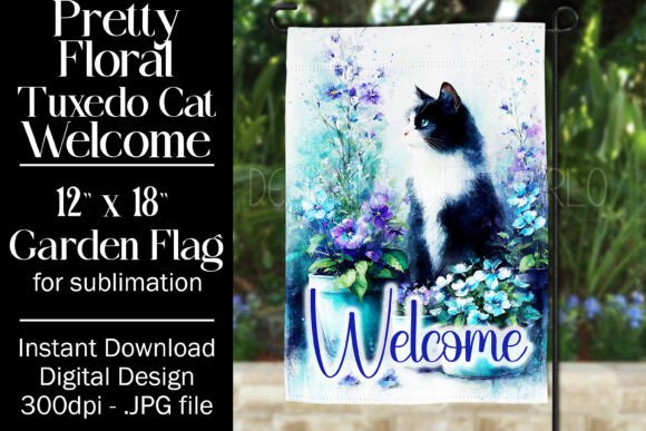 Tuxedo Cat Garden Flag Sublimation, F4 Review