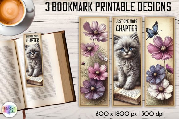 Vintage Floral and Kitten Printable Book Review
